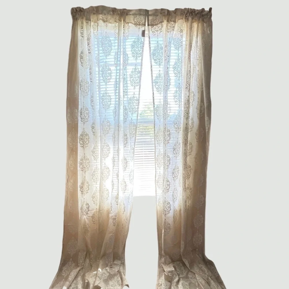 Soft Surroundings Romantique Sheer Silk Curtains Panels